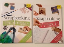 2 Scrapbooking Techniques  Projects Craft Book Set w Stickers Letters VGC