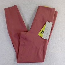 All in Motion Womens Rose Pink Dynamic Flex High Rise 7/8 Pocketed Leggings Sz S
