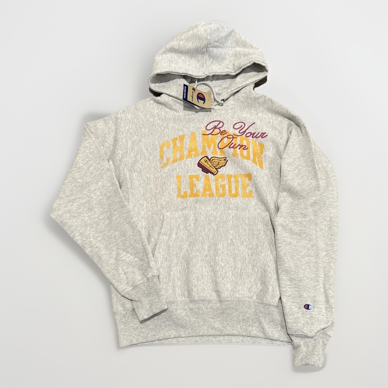 Champion Reverse Weave Hoodie Women's Medium Gray Oversized Graphic GF510 NWT image 3