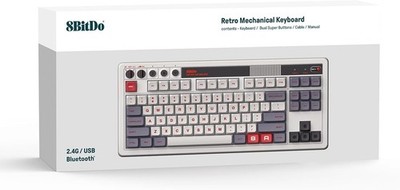 8BitDo Retro Mechanical Keyboard 2.4G USB Bluetooth Dual Super Buttons