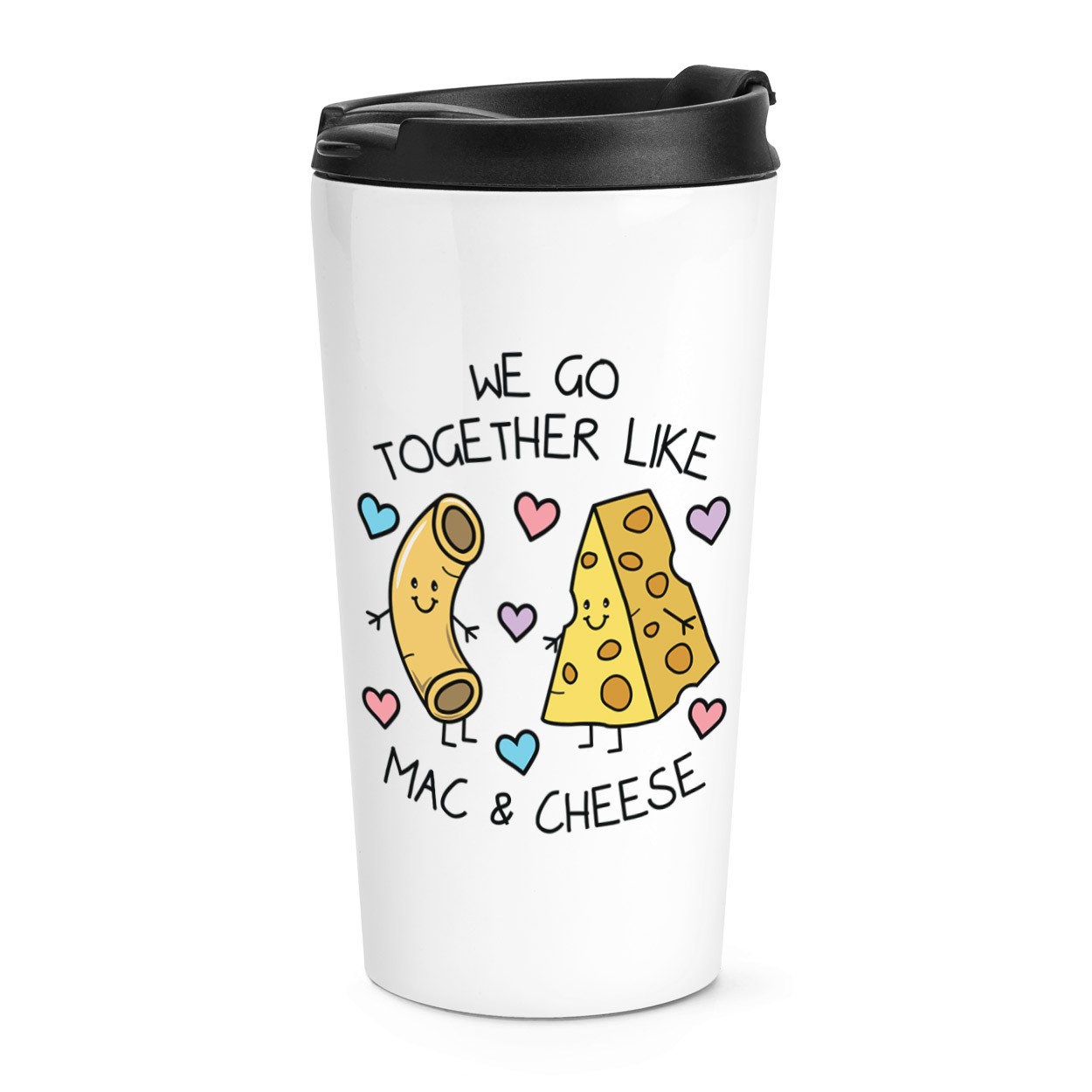 We Go Together Like Mac & Cheese Travel Mug Cup Funny Valentines Day Love