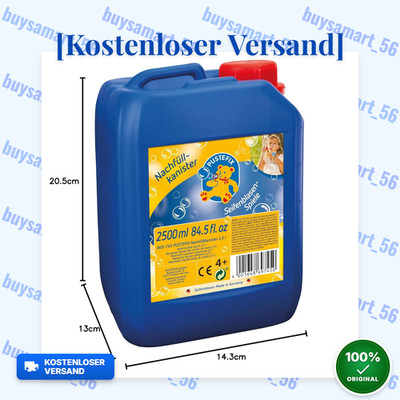 Pustefix Seifenblasen Nachfüllkanister Seifenblasenflüssigkeit Bunte Blasen 2,5L