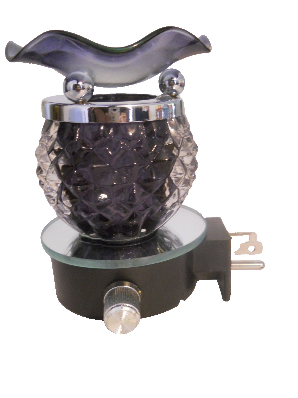 Black Electric Glass Wax Melt Warmer Plug-In Fragrance Burne