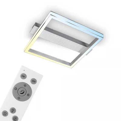 Deckenleuchte Briloner Frame 23 Watt LED Aluminium Deckenlampe Fernbedienung dim - Bild 1 von 3