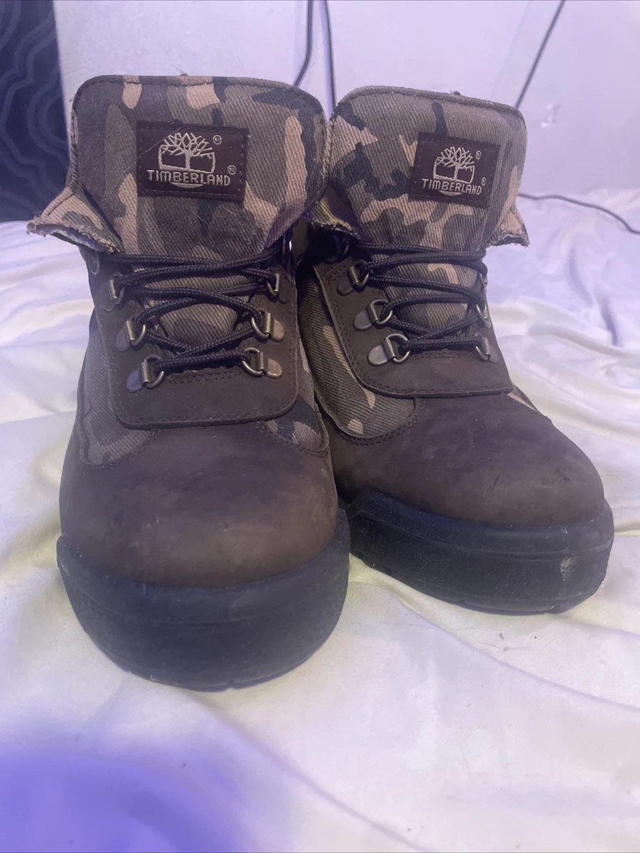 Timberland Mid Hiking/Hunting Boot Men’s Size 12 Dk Espresso Brown/Camo Timberland | TIMBERLAND X STARCOW FIELD BOOT MID GTX BROWN  main image 3