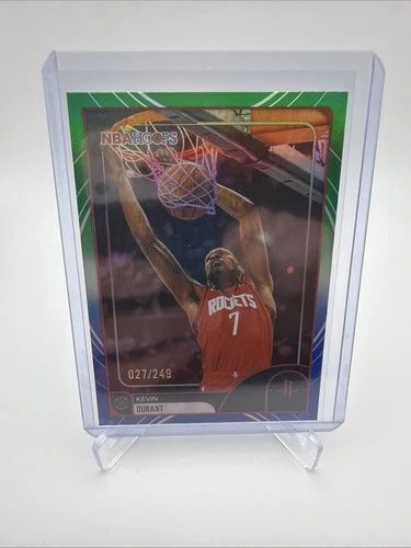2025-26 Topps NBA Hoops Kevin Durant #221 Rainbow Blue and Green /249 Rockets
