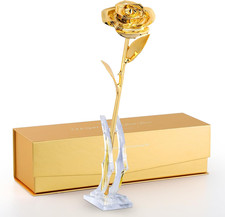 24K Gold Dipped Real Rose   Handpicked Real Rose Preserved in 24K Gold   Elegant