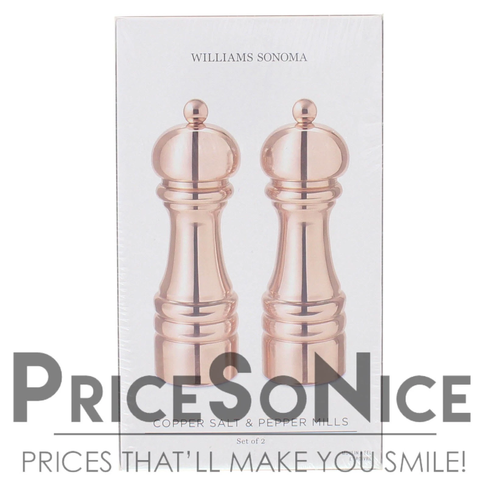 Williams Sonoma 7" Copper Salt & Pepper Mills Set + FREE Thermometer MSRP $335
Opens in a new window