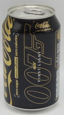 Coca-Cola Zero Zero ''007''  330ml cans United Kingdom, full, shiny finish, ltd ed