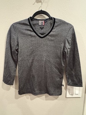 Vintage Roxy Quicksilver Metallic Gunmetal Women s Shirt Size Small Made in USA