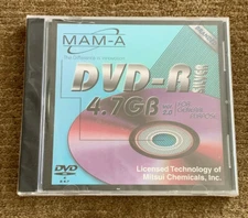 NEW MAM-A (Mitsui) DVD-R Silver 4.7GB ver 2.0 disc in jewel case (Sealed)