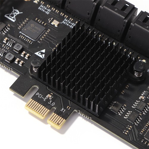 PCIE SATA Adapter Card PCIE Card 12 Port SATA 3 PCI Express X1 Expansion Card - Picture 6 of 11