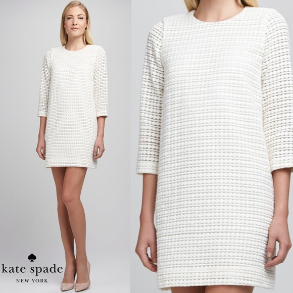 Kate Spade New York Ashby Dress Winter Seaside Cream Women's Size 12 NWT  $448 | eBay