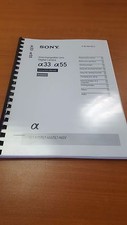 SONY SLT A33 A55 A55V CAMERA FULLY PRINTED INSTRUCTION MANUAL 204 PAGES A5