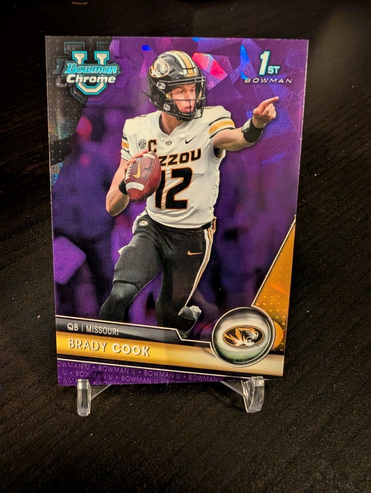 Brady Cook Purple Sapphire /10 2023 Bowman Chrome U University