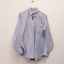 MENS MANHATTAN DRESS SHIRT LIGHT BLUE LONG SLEEVE FRONT POCKET MEN'S SIZE 15 1/2