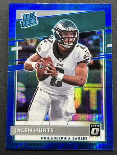 2020 Panini Donruss Optic - Jalen Hurts #164 Eagles RC Blue Hyper Pulsar Prizm