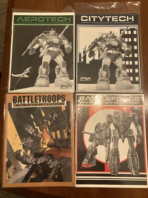 Battletech rulebook lot - Battleforce,  Aerotech, Citytech, Battletroops