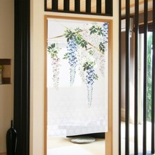 Noren Japanese Door Curtain 150 85cm Polyester wistaria-trellis Japan