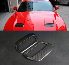 For Ford Mustang Ecoboost GT350 GT Coupe 2018+ Carbon Fiber Hood Air Vent Insert