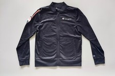 Champion Girls Logo Track Jacket Black Pink Stripe Size XL