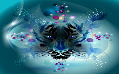 Anime Animal Tiger  Gaming Mat Desk 1285