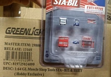 HEET STA-BIL EXCLUSIVE ACCESSORY SHOP TOOL SET, 1:64 GL MUSCLE GREENLIGHT
