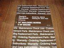 JCPenny Owners Handbook 20" Mulching Mower 5 HP Engine LMP-602 Model 8901B