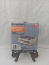 2 Zippered SWEATER STORAGE Clear Plastic BAGS 18" x 12" x3" Shirt Linen Garment