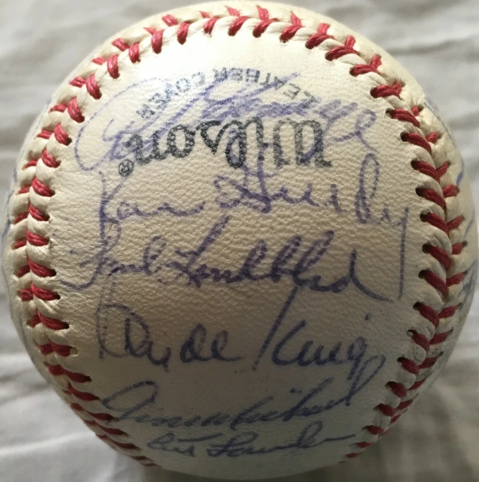 1978 Yankees WS team signed baseball Yogi Berra Goose Gossage Catfish Hunter JSA - Image 2 of 4