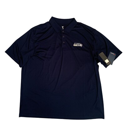 Fanatics Seattle Seahawks Men's Size 3XL Football NFL Short Sleeve Polo Shirt