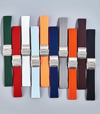 22mm Ribbed Rubber Straps for Blancpain x Swatch Fifty Fathoms