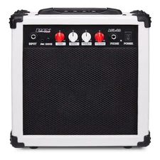 LyxPro Electric Guitar Amp 20 Watt Guitar Amplifier W/Built-in Speaker, White