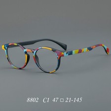 Vintage Round Colorful Eyeglass Frame Retro Quirky Lightweight Glasses Unisex
