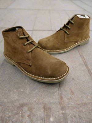 MBT Tan Brown Suede Chukka Lace Up Boots MBT Men main image 4