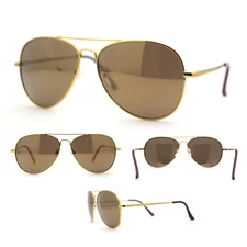All Gold Mirror Iconic Tear Drop Air Force Officer Generals Sunglasses