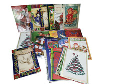 32 Sweet UNUSED Christmas Greeting Cards Foiled/Embossed Assorted Designs