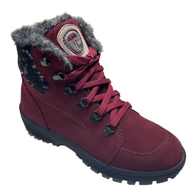 SCARPE SCARPONI STIVALE NEVE DONNA OLANG ANENCY TEX PELLE ROSSO