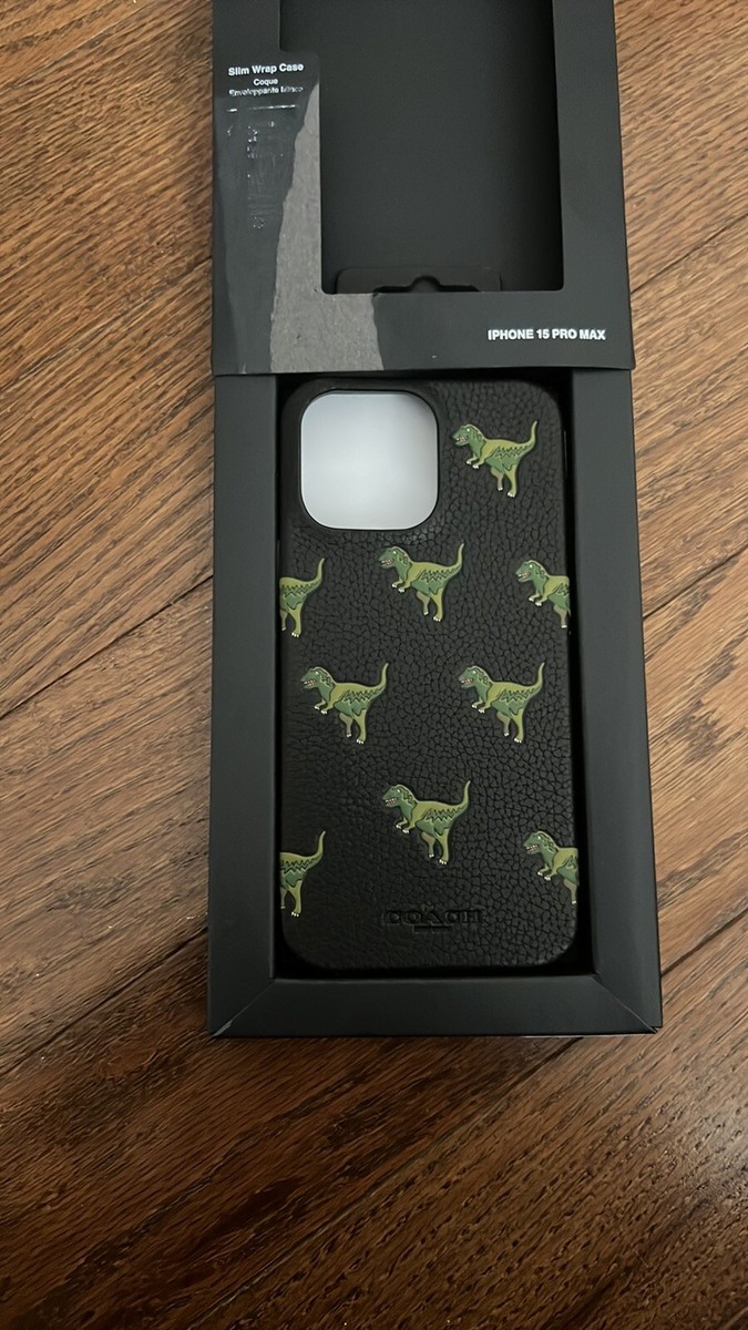レキシー【COACH 】iPhone 15 pro Case With Rexy Coach Leather Slim Wrap Signature Repeat Rexy - iPhone 15 Pro