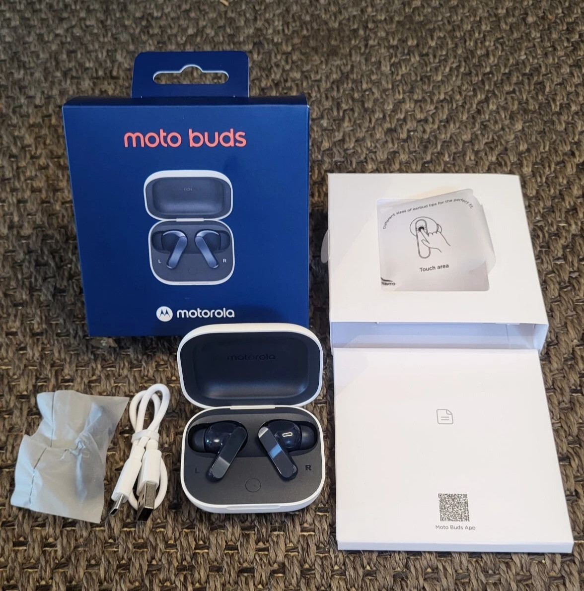 Écouteurs Motorola Moto Buds+ sans fil Bluetooth avec réduction de bruit ANC