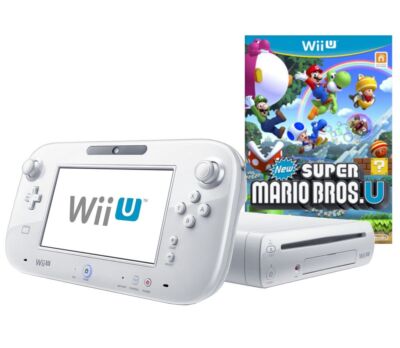Nintendo Wii U Console Bundle - White 8GB with New Super Mario