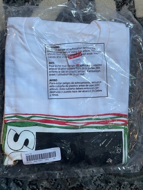 SUPREME MASK TEE T-SHIRT/ WHITE SIZE XXL / SS22 WEEK 19 | eBay