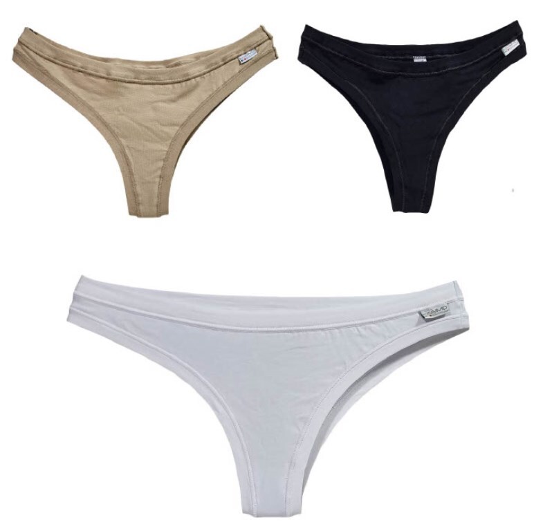 Brasiliana Slip donna in cotone Kissimo Biancaluna 801 Made in