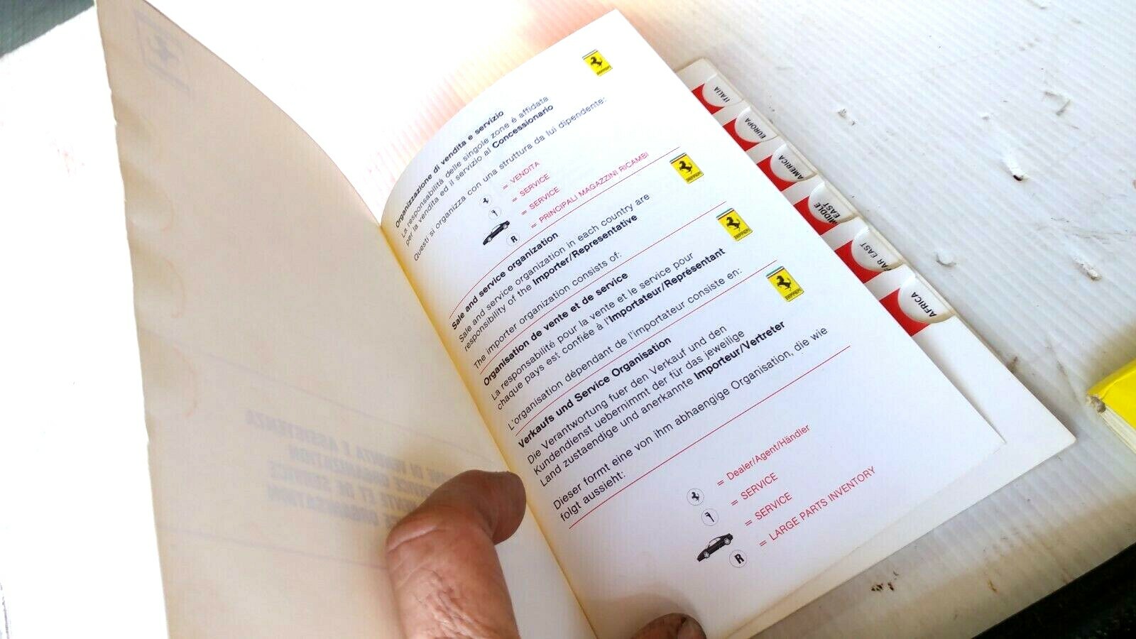 FERRARI 348 PARTS  oem factory OWNERS MANUAL AND POUCH 