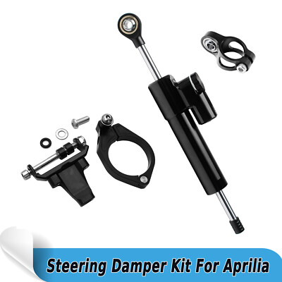 Steering Damper Stabilizer w/Mounting Kit For Aprilia GPR150 GPR250 2021-ON