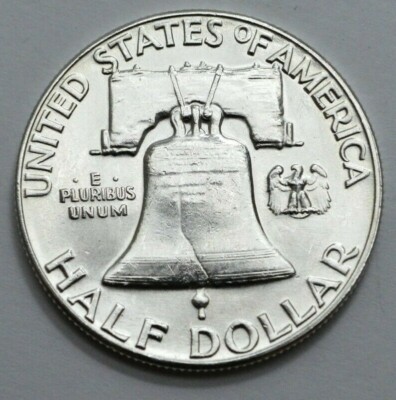 1960-P MS/UNC Franklin Half Dollar US COIN Silver 50c, Better Date Coin ...