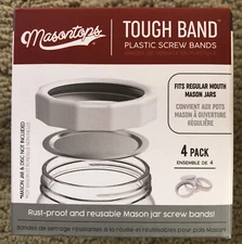 Masontops Tough Band Regular Mouth Canning Rings 4 pk -Pack of 1