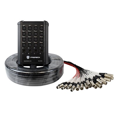 proreck 16-Channel Snake Splitter Cable Low Profile XLR Send Circuit Board 50-ft