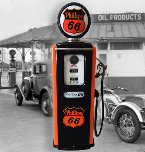 PHILLIPS 66 MODEL 39 TOKHEIM FULL SIZE GAS PUMP-VINTAGE PETROLIANA
