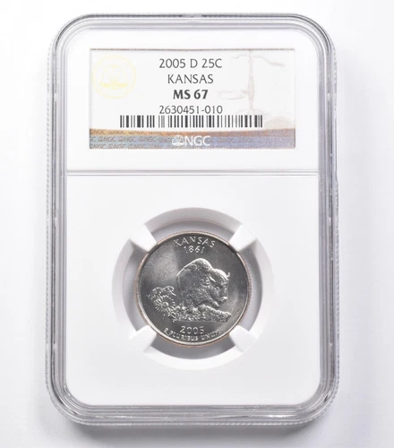 MS67 2005-D Washington State Quarter Kansas NGC *5414